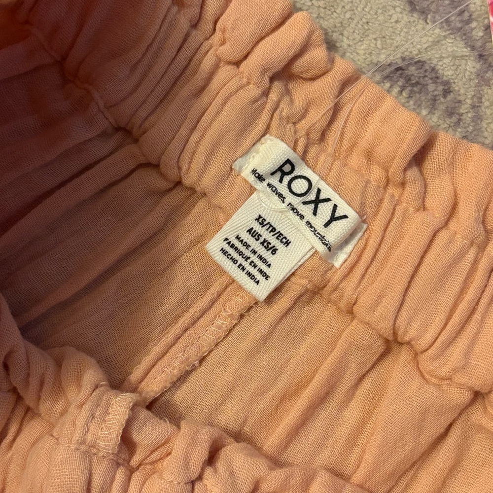 NWT Roxy What a Vibe Women's Peach Elastic Waist Shorts Size XS - Picture 3 of 4
